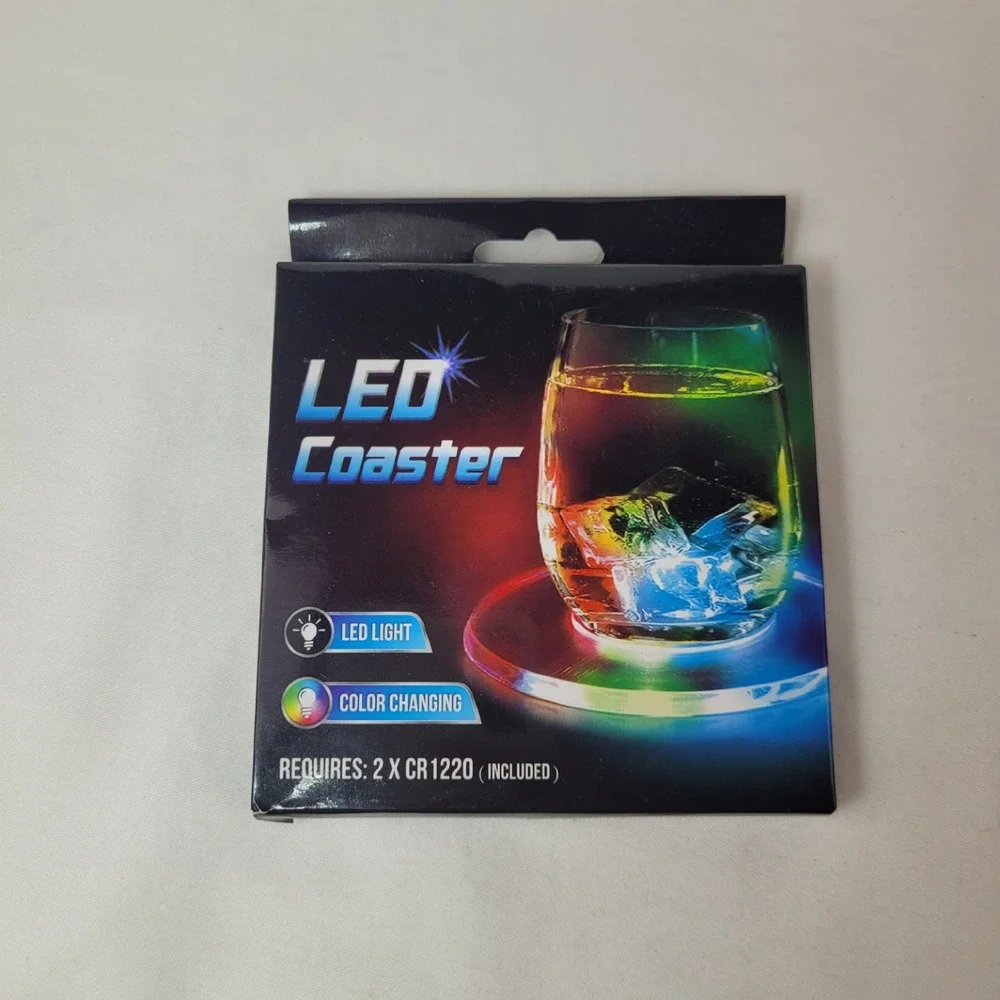 LED Coaster Color Changing Light Up Drink Base 3 Modes Fourstar Group 11033589C